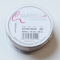 Artikel Cadeaulint met stippen voor stijlvolle bruiloftsdecoraties en creatieve verpakkingen, 1,5 cm breed, 20 m lang