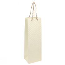 Artikel Cadeauzakje voor flessen papier crème 12×9×36cm 1 st
