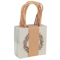 Artikel Cadeauzakje met hengsels cadeauzakje grijs 12×12cm 8 st