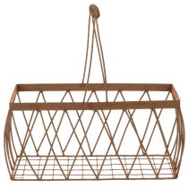 Artikel Draadmand, metaal, roestlook, 28x13,5x14cm, 2 stuks