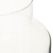 Artikel Glazen vaas ronde bloemenvaas groot 100% gerecycled glas H20 Ø17cm
