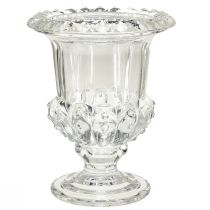 Artikel Vintage glazen vaas in bekerdesign – helder, 16x20 cm – elegante tafeldecoratie