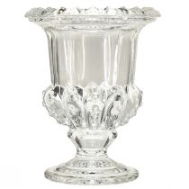 Artikel Vintage glazen vaas in bekerdesign – helder, 16x20 cm – elegante tafeldecoratie