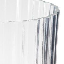 Artikel Glazen vazen decoratieve vazen heldere groeven decor Ø12cm H19cm 2st