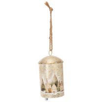 Artikel Bel met winterdorpmotief om op te hangen, 20 cm