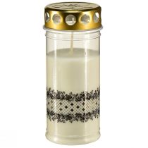Artikel Grafkaarsenrand wit goud zwart Ø7cm H18cm 77h