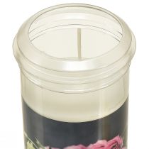 Artikel Grafverlichting witte rozen hartmotief rouw Ø7cm H18cm 3st
