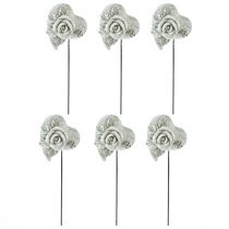 Artikel Grafplug hart gedenkplug roos gietsteen 5,5cm 6 st
