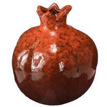 Artikel Granaatappel decoratieve vaas keramiek roodbruin Ø10,5cm H12cm