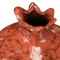Artikel Granaatappel decoratieve vaas keramiek roodbruin Ø10,5cm H12cm