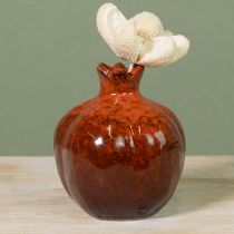 Artikel Granaatappel decoratieve vaas keramiek roodbruin Ø10,5cm H12cm