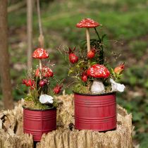 Artikel Rozenbotteldecoratie rode kunstrozenbotteltakken 48 cm 3 stuks