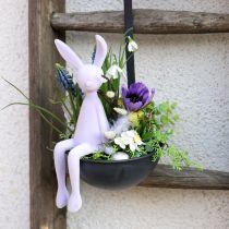 Artikel Bunny Edge Sitter Paashaas Gevlokt Paars Lila – 2e keus – 28cm 3 stuks