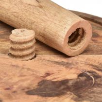 Artikel Houten taartplateau met 2 niveaus mangohout Ø35cm/Ø24cm H51,5cm