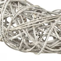 Artikel Houten krans sierkrans rotan naturel wit Ø30cm H9,5cm
