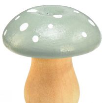 Artikel Houten paddenstoelen decoratieve paddenstoelen houtvliegenzwammen groen mint 5cm 8 st