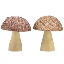 Artikel Houten paddenstoelen decoratieve paddenstoelen tafeldecoratie herfstbruin naturel 5×6cm 8 st
