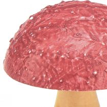 Artikel Houten paddenstoelen decoratieve paddenstoelen tafeldecoratie herfstrood naturel 5×6cm 9st