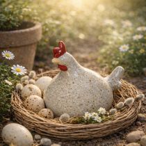 Artikel Keramische kippenfiguurtjes, leuk ontwerp voor stijlvolle huisdecoratie, 16 cm, 2 stuks