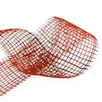 Artikel Rood jute lint, 5 cm breed, 40 m lang