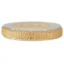 Artikel Jutelint Rustiek decoratief lint Jute Naturel Goud 12mm 10m
