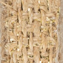 Artikel Jute lint, rustiek decoratief lint, natuurlijk jute, goud, 12 mm, 10 m