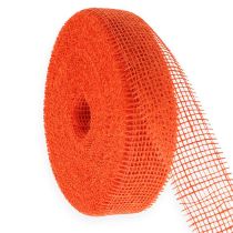 Artikel Oranje jute lint, 5 cm breed, 40 m lang