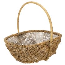 Artikel Aardappelmandjes 43/33/23 cm met folie, naturel, set van 3.