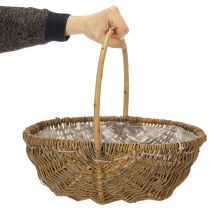 Artikel Aardappelmandjes 43/33/23 cm met folie, naturel, set van 3.