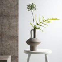 Artikel Keramiek vaasje antieklook keramiek grijs roest H27cm