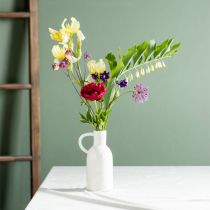 Artikel Keramische vaas wit voor droogdecoratie vaas met handvat Ø9cm H21cm