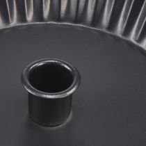 Artikel Originele metalen kandelaar in taartvorm – zwart, Ø 18 cm – stijlvolle tafeldecoratie – 4 stuks