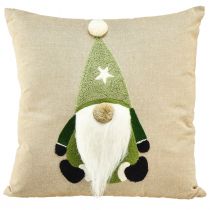 Artikel Sierkussen met kabouter sierkussen groen beige 40×40cm