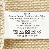 Artikel Sierkussen met kabouter sierkussen groen beige 40×40cm