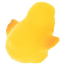 Artikel Kleine paaskuikentjes, geel en oranje gevlokt, 4,5 cm hoog, 18 stuks