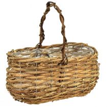 Artikel Plantenmand met natuurlijk rankenhandvat 25x14,5x24,5cm