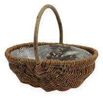 Artikel Aardappelmand 32/27,5/23,5cm met folie naturel 3 stuks