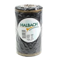 Artikel Elegante moiré kranslint, 175 mm zwart met parelrand en taftbinding, decoratief lint voor rouwbloemwerk, striklint, 25 m