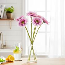 Artikel Kunstmatige gerbera's voor in de tuin, paars, 47 cm, 6 stuks