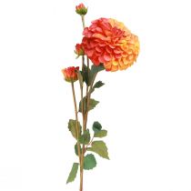 Artikel Kunst Dahlia Decoratieve Bloemen Oranje Rood Ø10 L80cm 2st