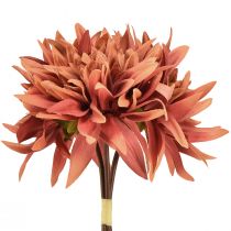Artikel Kunstdahlia&#39;s roodbruine bloemen Ø15cm L28cm 3 st