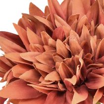 Artikel Kunstdahlia&#39;s roodbruine bloemen Ø15cm L28cm 3 st