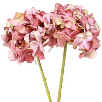 Artikel Kunsthortensia Groot Roze Mauve Ø15cm L58cm 2st