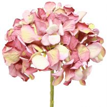 Artikel Kunsthortensia Groot Roze Mauve Ø15cm L58cm 2st