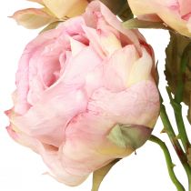 Artikel Kunstrozen kunstrozen zijden bloemen roze L44cm 4 st
