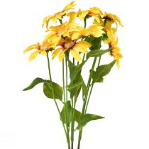 Artikel Kunstzonnebloemen Decoratieve bloemen Geel 79cm 3st