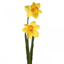 Kunst Narcissen Zijden Bloemen Geel 2 bloemen 61cm