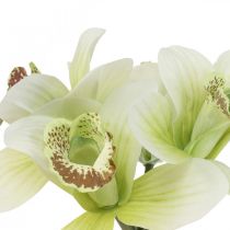 Artikel Kunstorchideeën kunstbloemen in vaas wit/groen 28cm