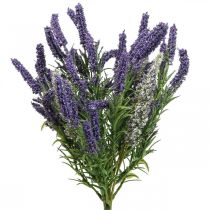 Lavendel kunstplant kunstplant paars wit heester 46cm