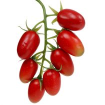 Kunstmatige pluim tomaten rood op de tak 22cm